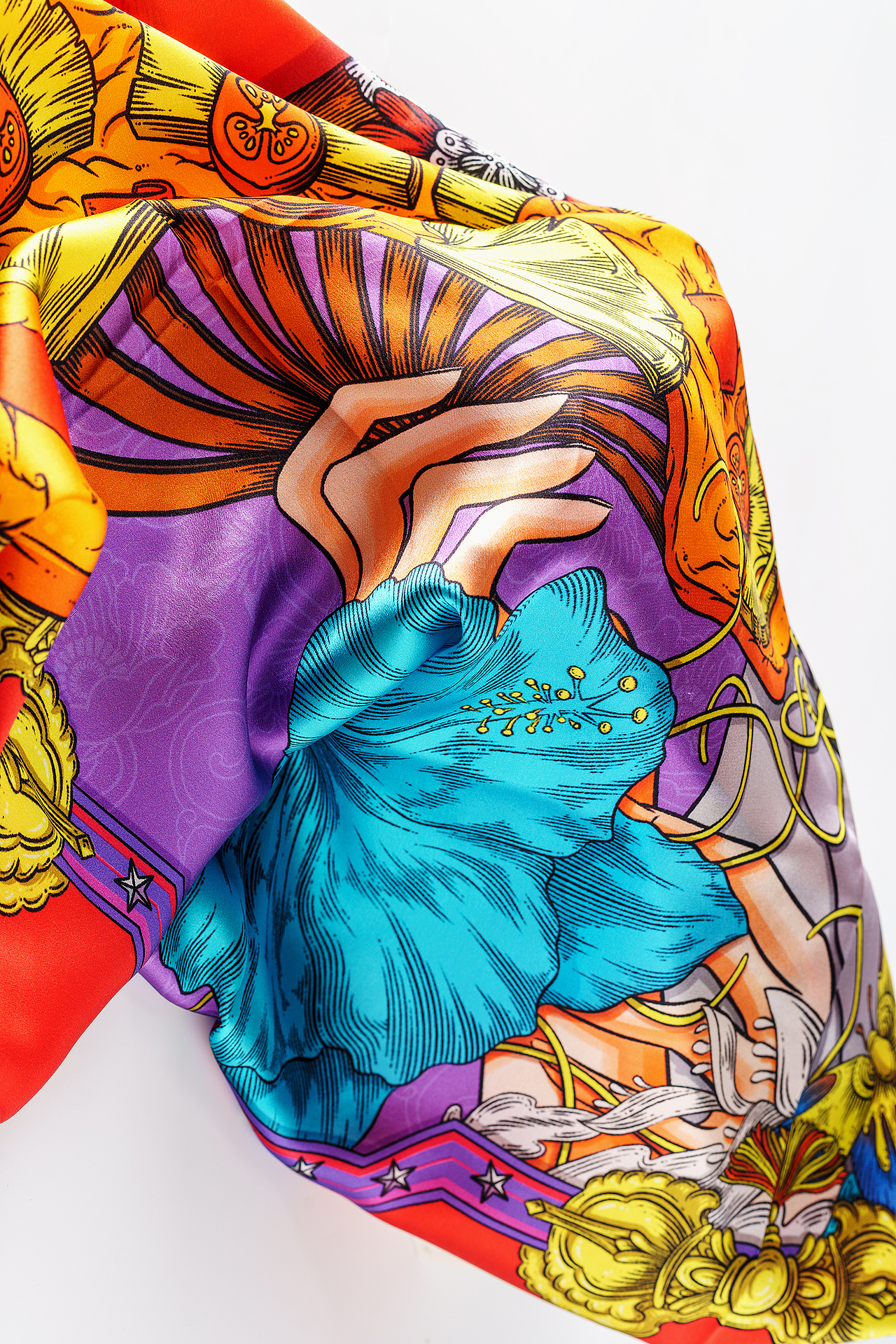 原创 | 必胜客×金小生联名款丝巾（图ZMTIxMjY5NjQw） - 商业插画 - 站酷设计师金小生原创素材 - 站酷ZCOOL