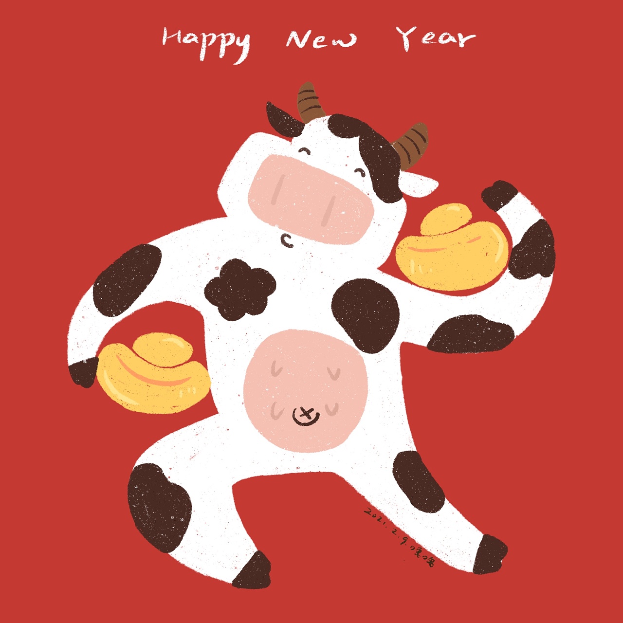 好看的新年牛动漫头像图片