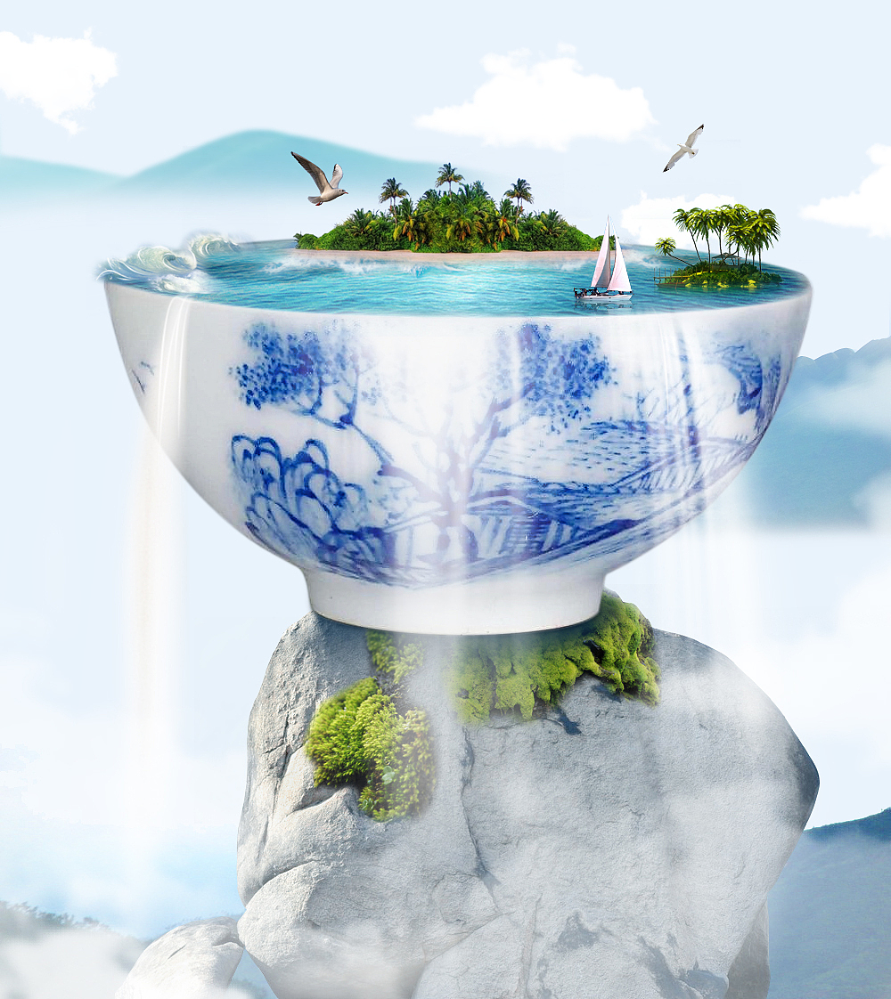 山水合成（图ZNTAwOTYxMzI=） - 海报 - 站酷设计师Anldy花原创素材 - 站酷ZCOOL