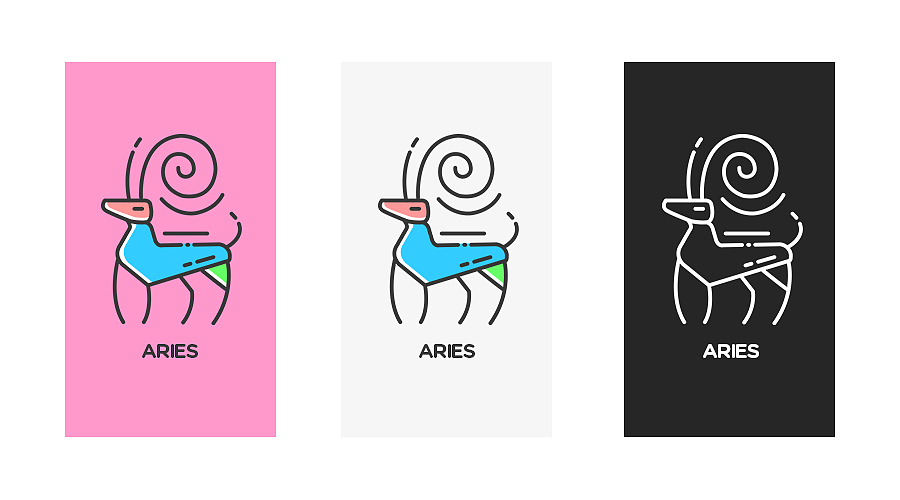 十二星座图标设计