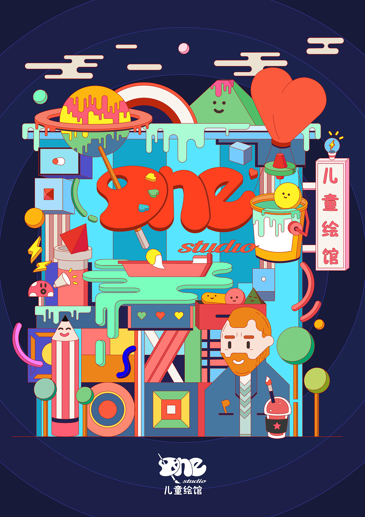 ONE STUDIO（图ZODE5MzI3NTY=） - 图案 - 站酷设计师文武财神设计原创素材 - 站酷ZCOOL
