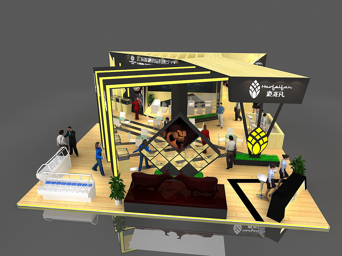 科技科创展位 展会展位展览设计 3D效果图定制设计|三维|场景|3D设计师NG男 - 原创作品 - 站酷 (ZCOOL)
