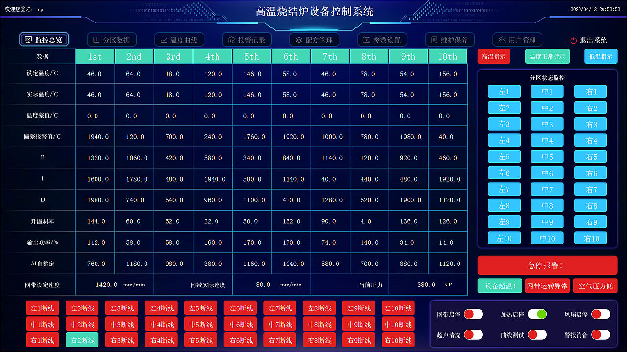 高温烧结炉设备控制系统上线