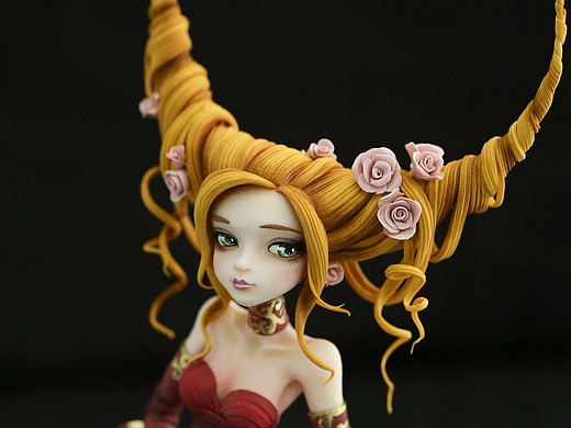 翻糖人偶系列--牛角少女