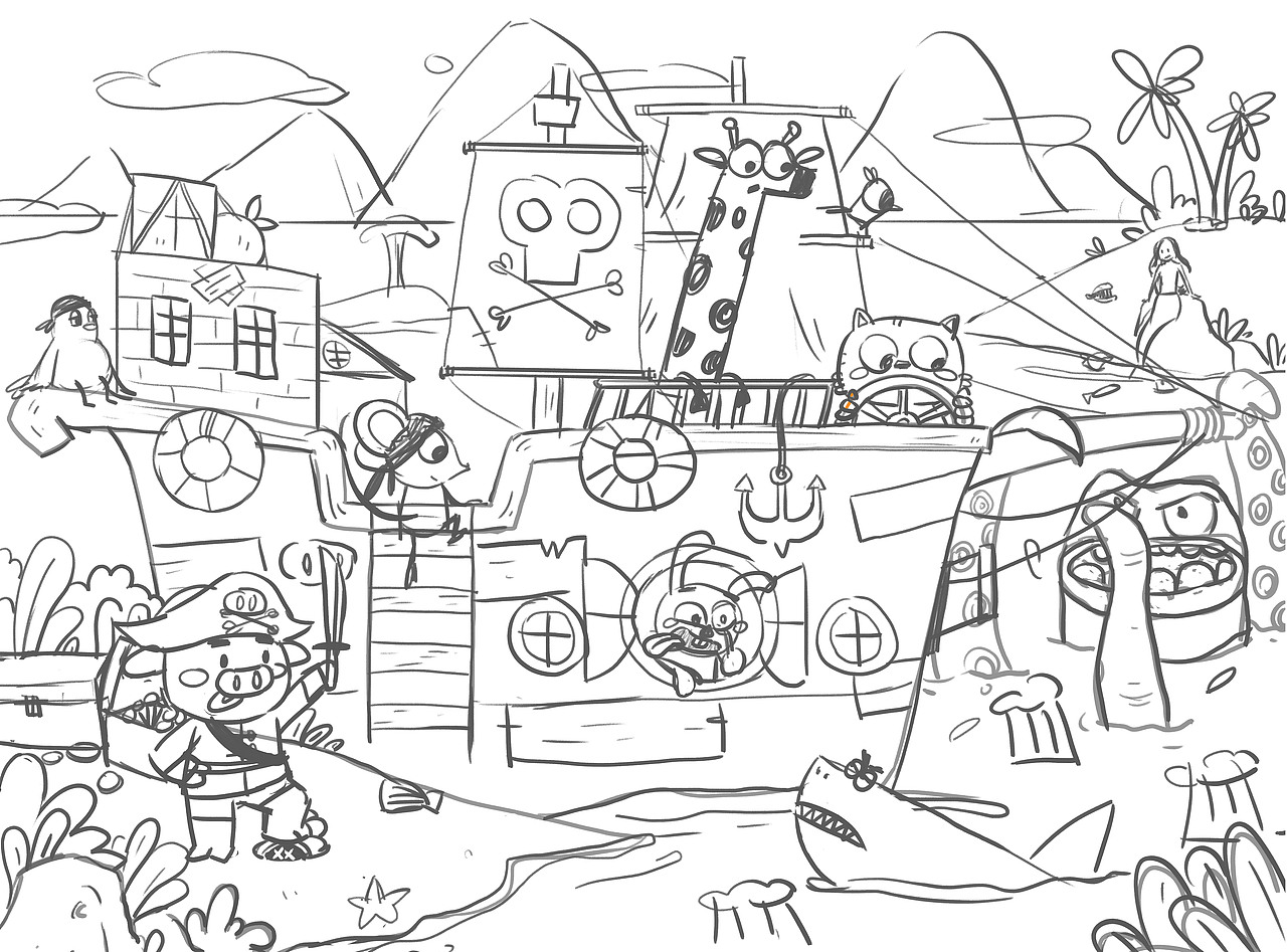 三個兒童拼圖（圖ZMjYzODMyNDcy） - 兒童插畫 - 站酷設(shè)計師阿蛋的成長記錄原創(chuàng)素材 - 站酷ZCOOL