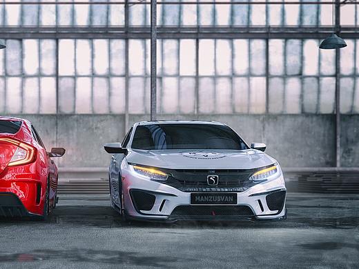 天斐效果图||骑车渲染