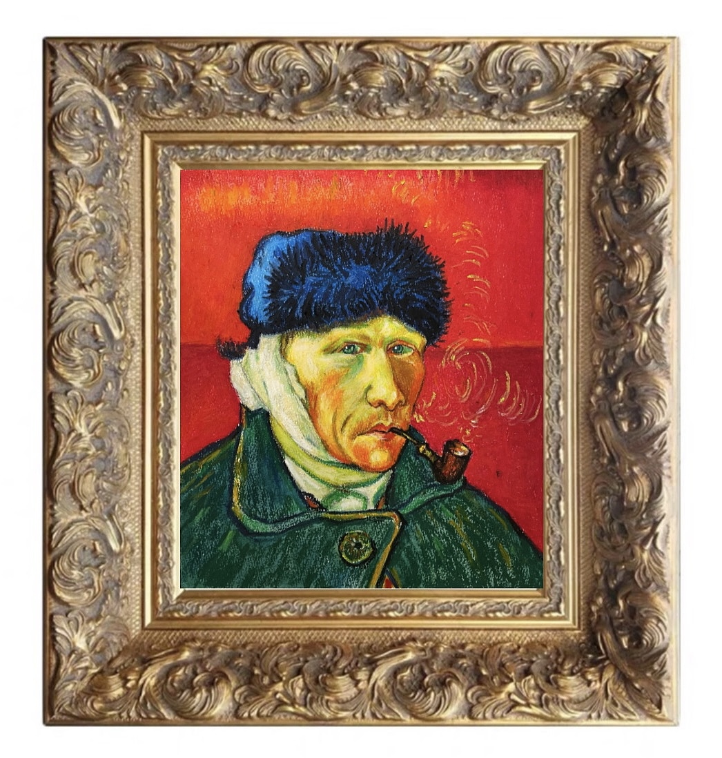 油画棒教程分享之梵高自画像（图ZMjM3NDI5ODI4） - 绘画 - 站酷设计师慕渔艺术原创素材 - 站酷ZCOOL