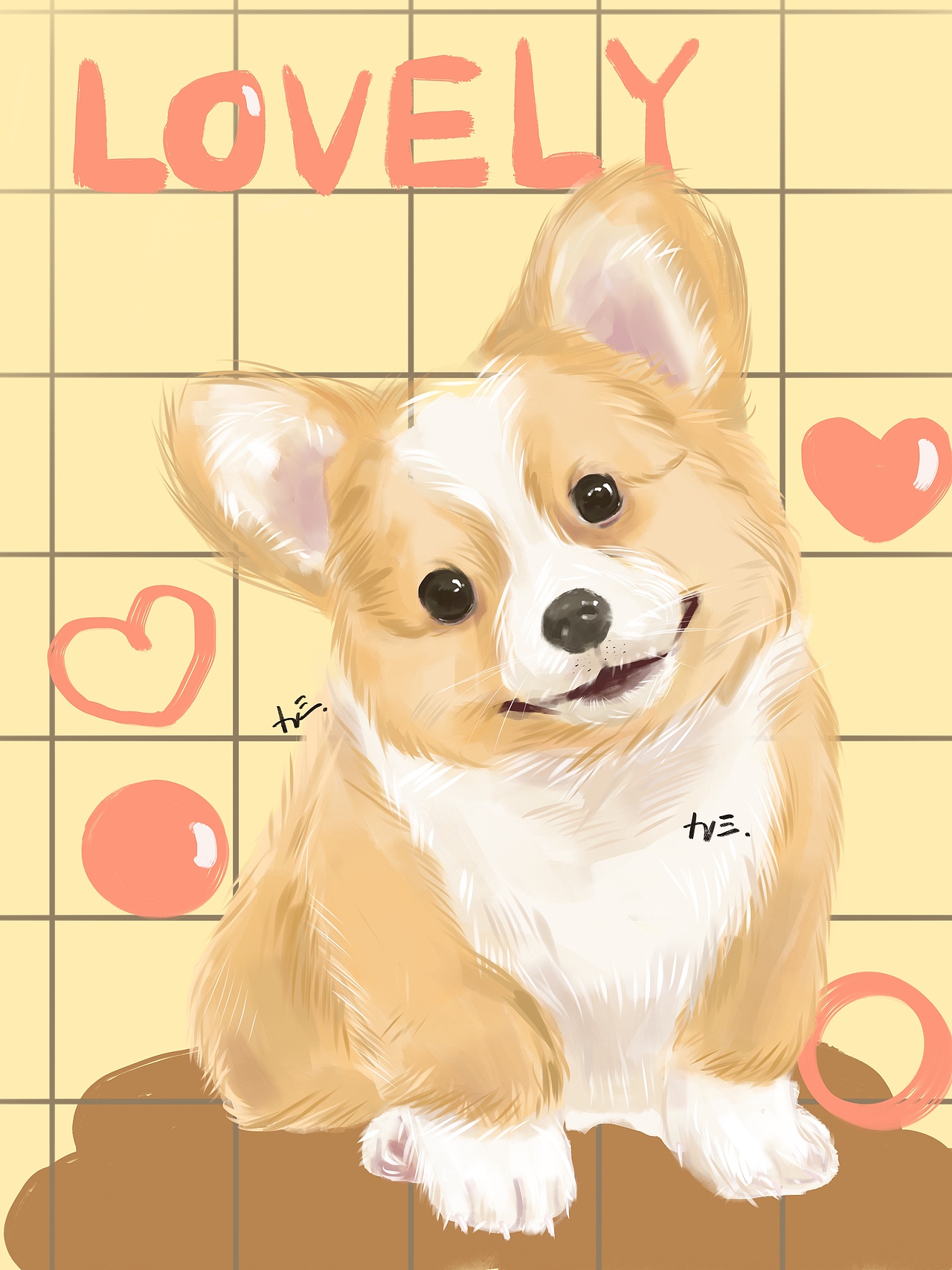 半厚涂风头像,半身,宠物壁纸