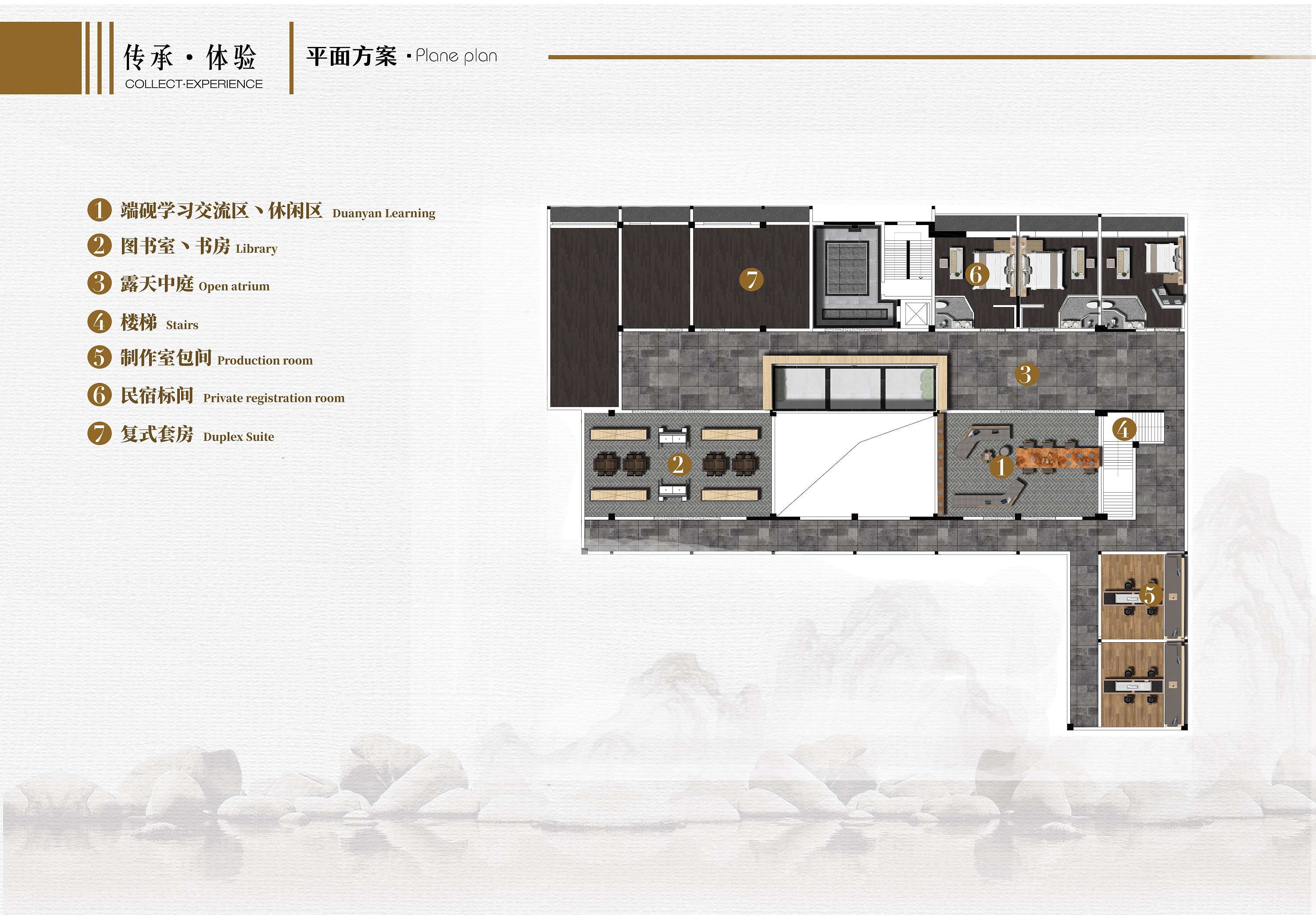 毕业设计:"砚心阁"—端砚制作体验民宿酒店设计方案