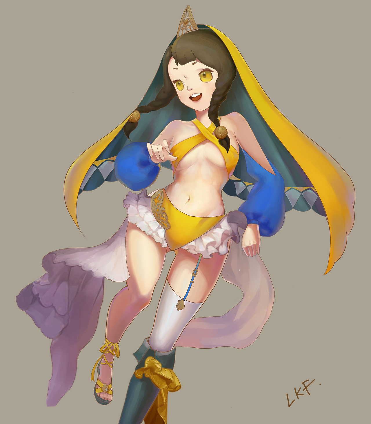 角色原画插画女