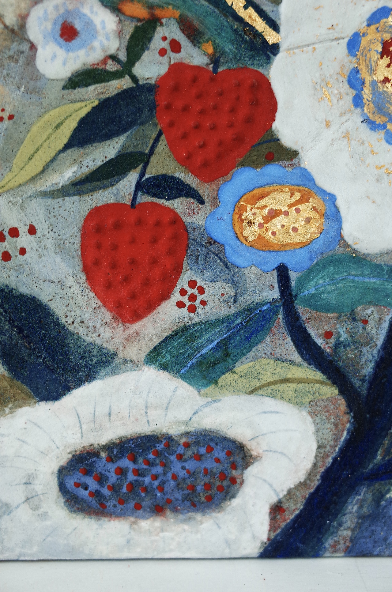 岩彩29《红果》