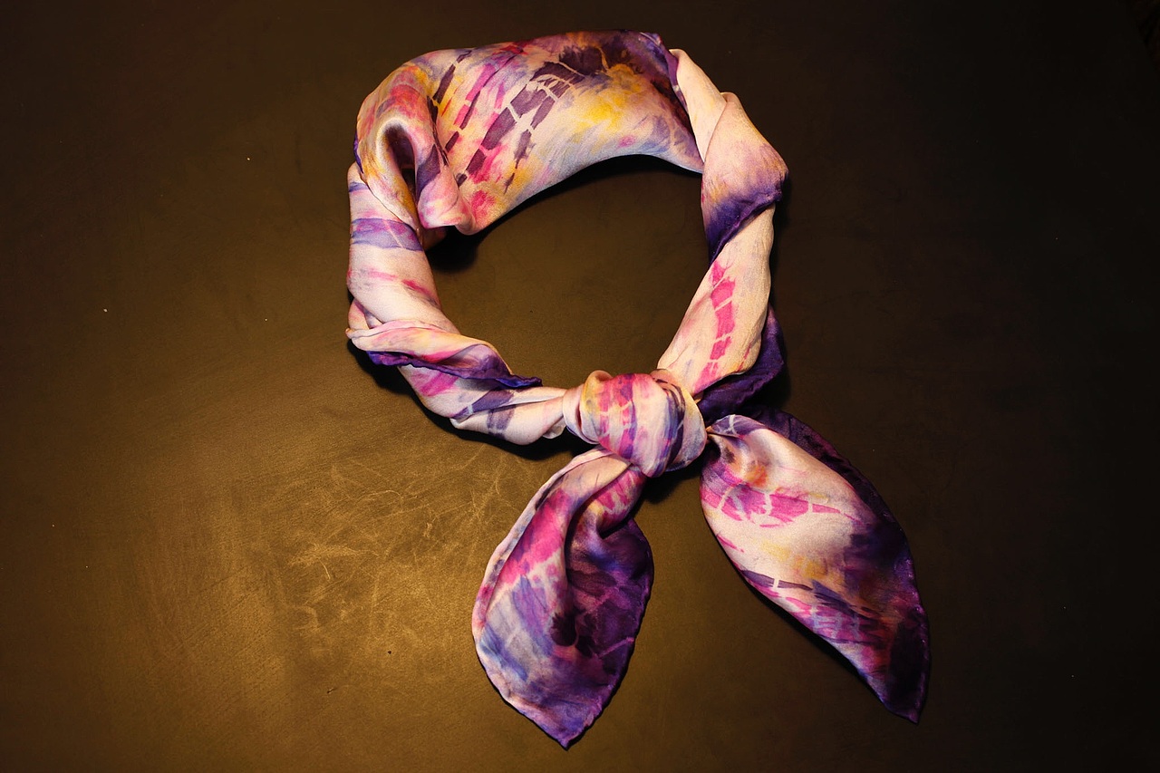 木兮工作室扎染丝巾