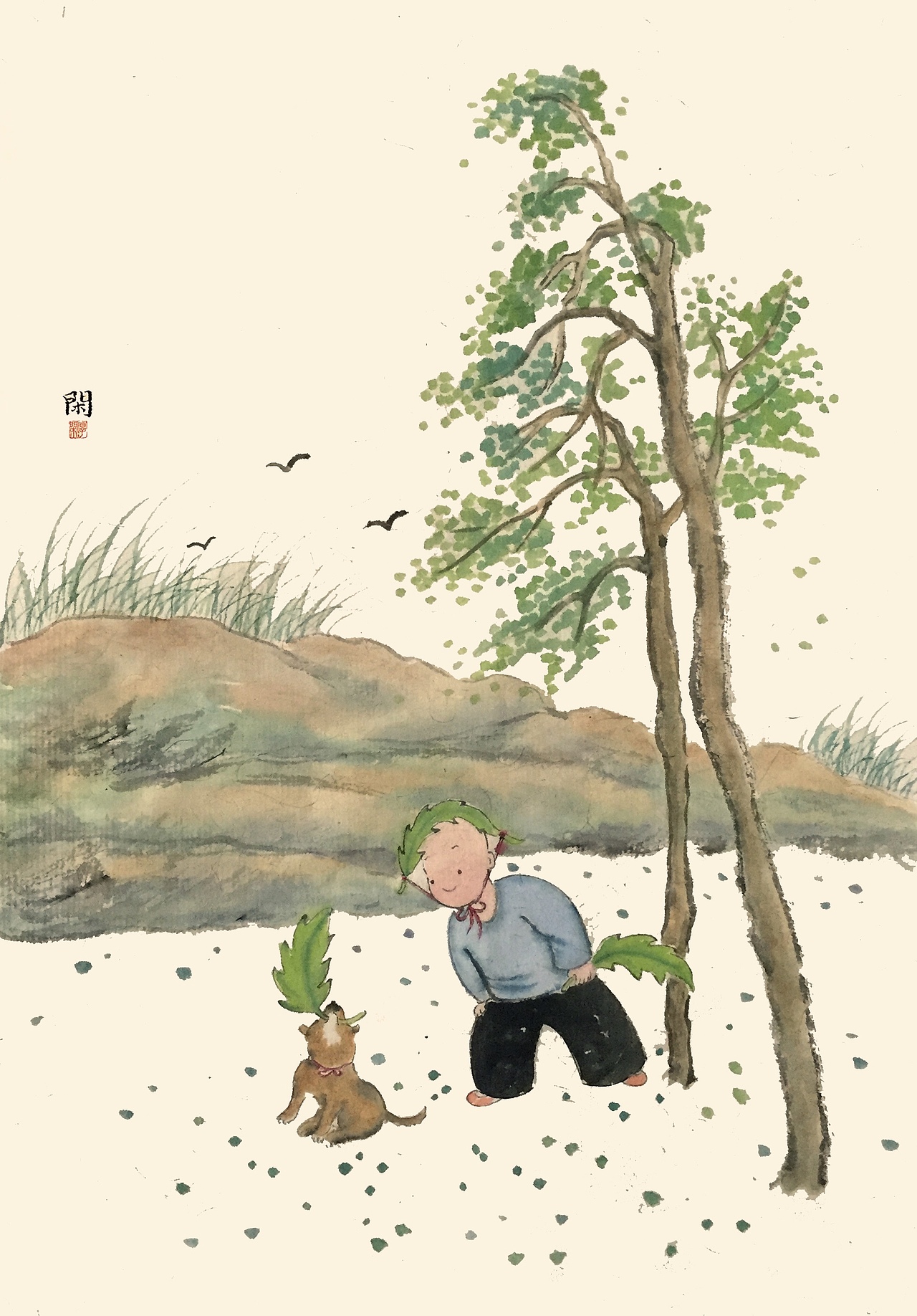 燕子飞时（图ZMjUyNjE2NzI0） - 艺术插画 - 站酷设计师厚闲原创素材 - 站酷ZCOOL