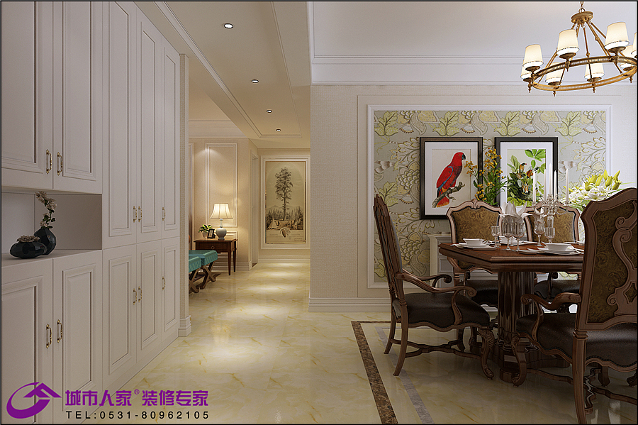 龙泉壹号140平四室两厅简美风格装修方案