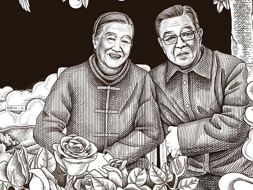 褚橙庄园黑白插画创作