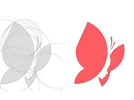 Butterfly Girl Logo Grid（個人主頁-ZMjQ0MzUyMzY=） - Logo - 站酷設計師JaviFun原創(chuàng)素材 - 站酷ZCOOL