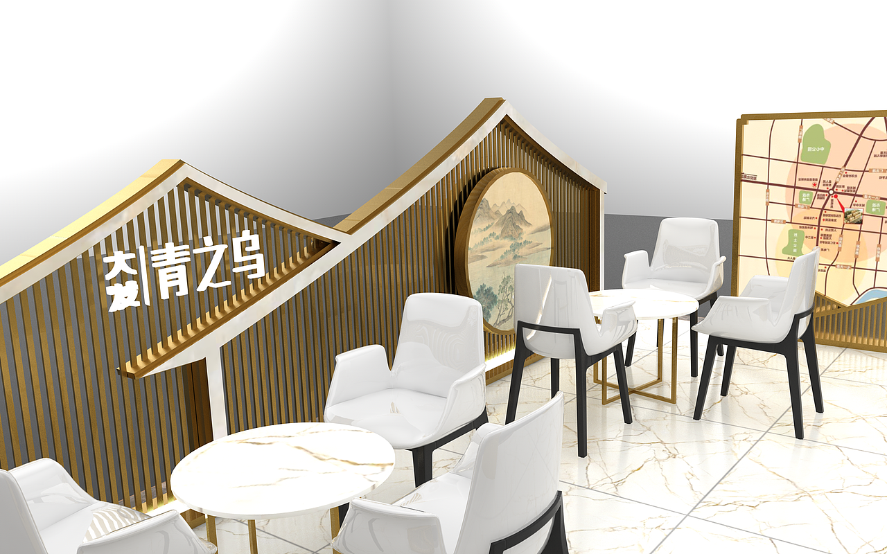 地产展位设计-策划+建模+渲染