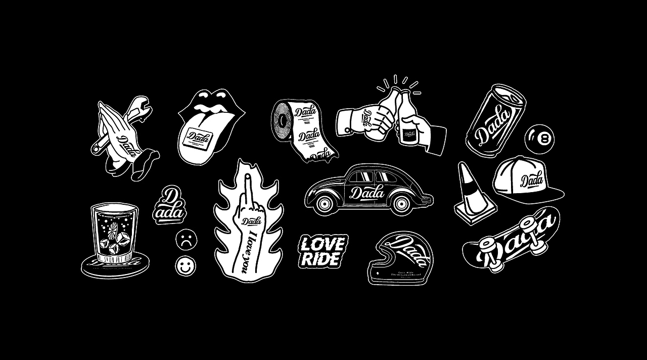 DADA CLUB ｜重庆美式复古机车俱乐部（图ZMjAwNzY1MjQ0） - 品牌 - 站酷设计师GEZI鸽子原创素材 - 站酷ZCOOL
