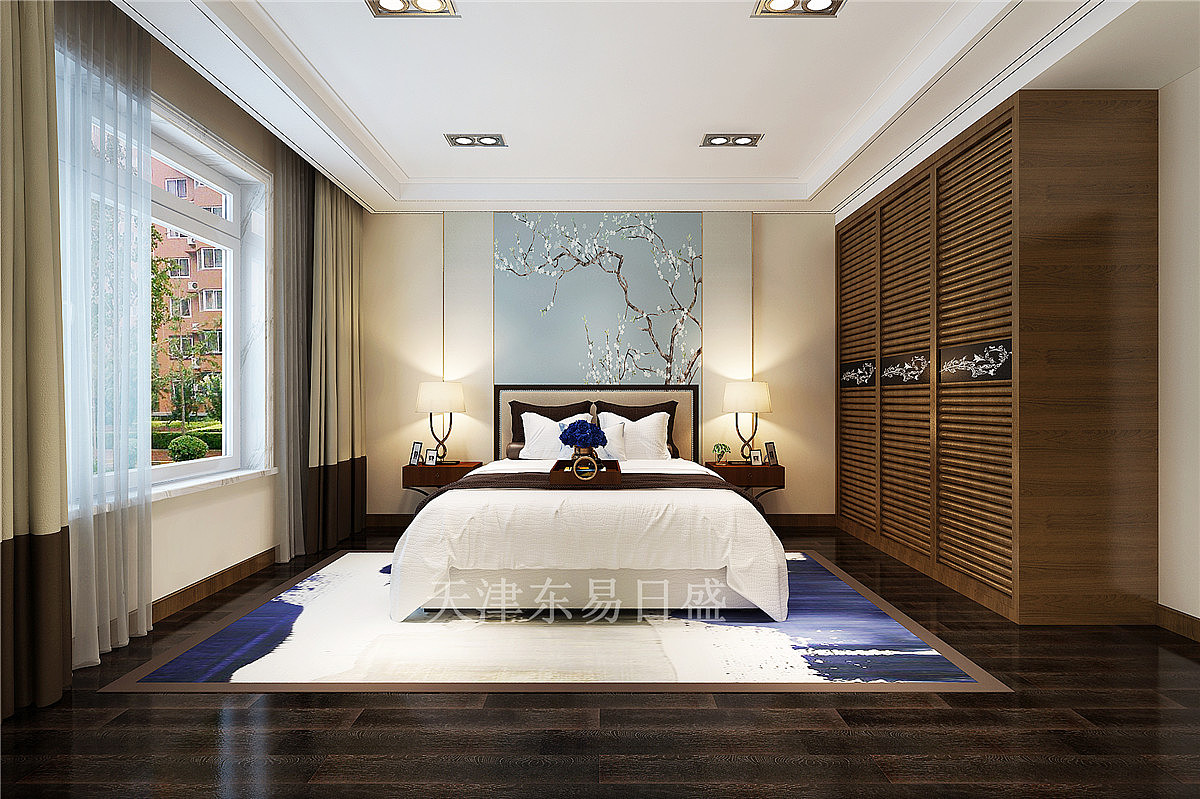 格调临泉新中式风格129平米主卧室装修效果图