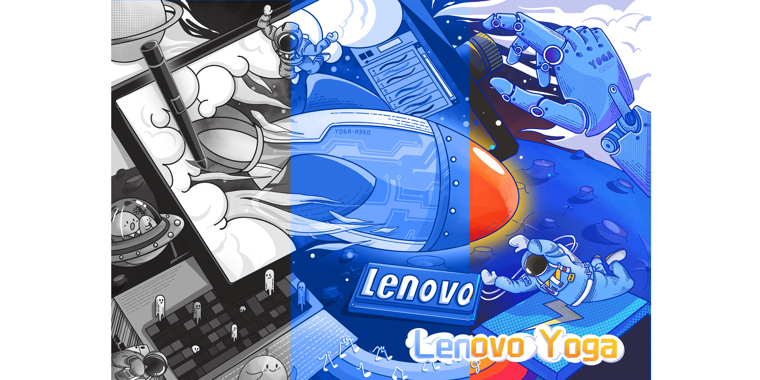 联想yoga-创意由你左右|平面|海报|样儿她姐 - 原创作品 - 站酷