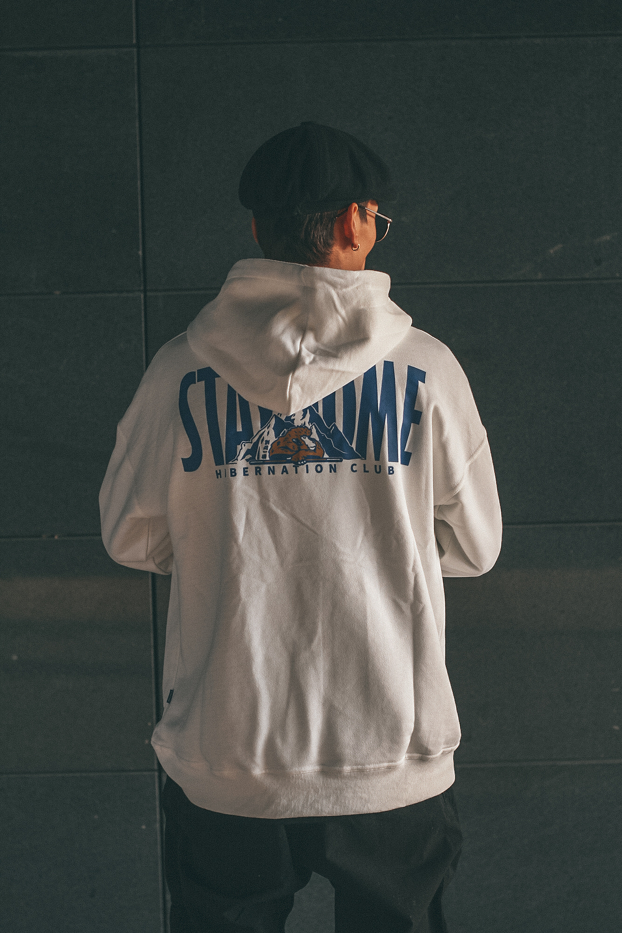 STRETAG思锐泰格设计感卫衣女白色连帽时尚卫衣