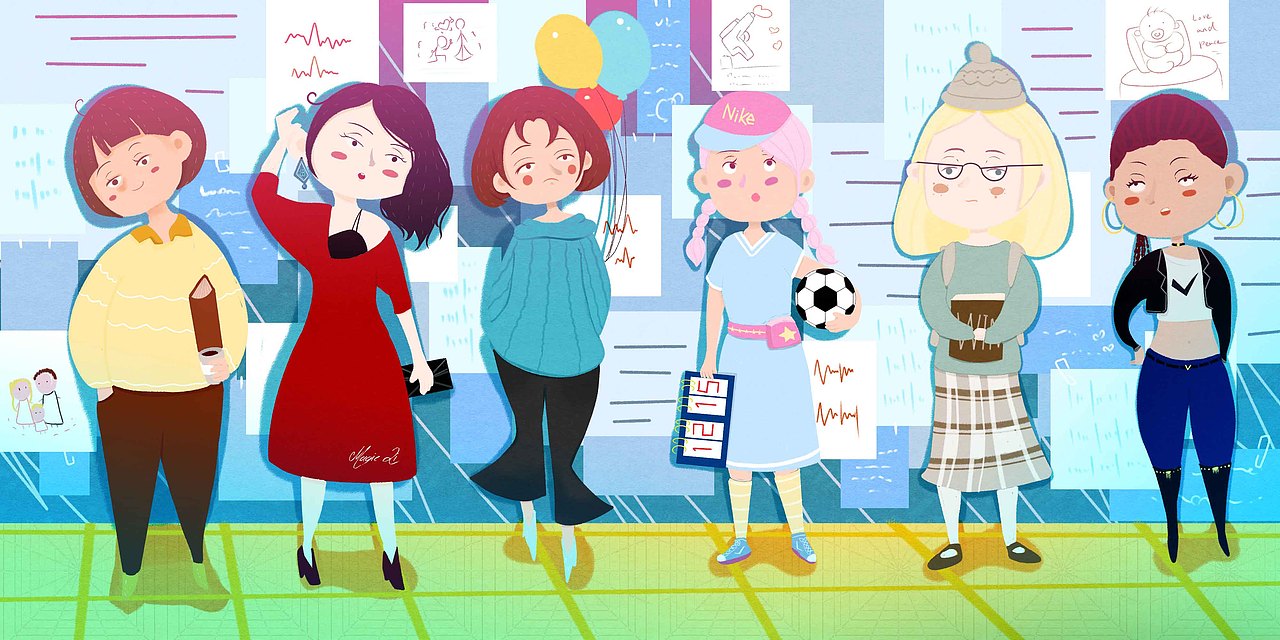 一个时尚彩页的插画绘制步骤（图ZOTk3MjQ5MDQ=） - 商业插画 - 站酷设计师MagicLi的世界原创素材 - 站酷ZCOOL