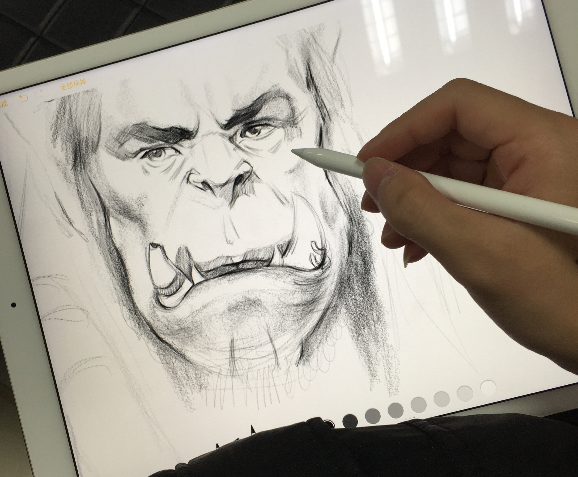 ipadpro绘制杜隆坦素描