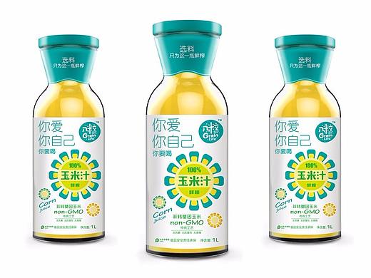 几粒鲜榨玉米汁包装设计