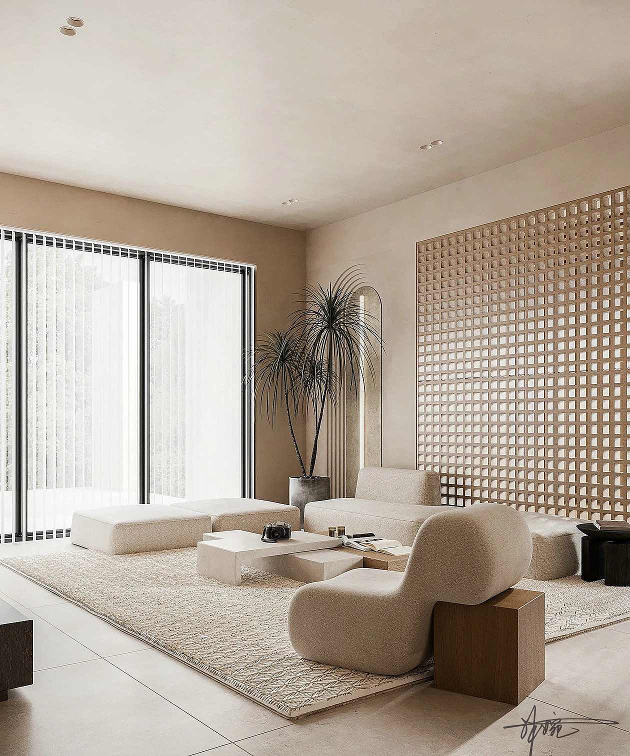 300㎡原木日式风格 | 地台茶室+原木极简