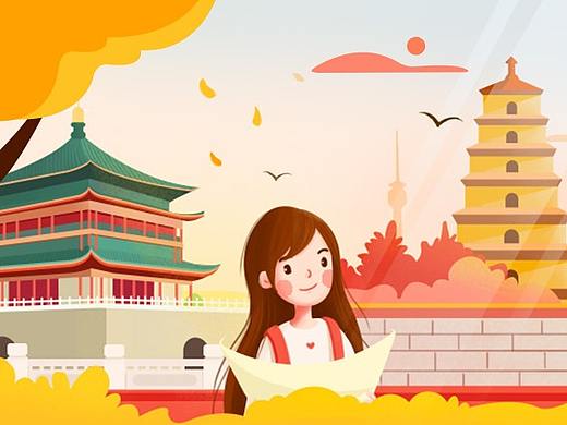 旅游景点插画专题设计