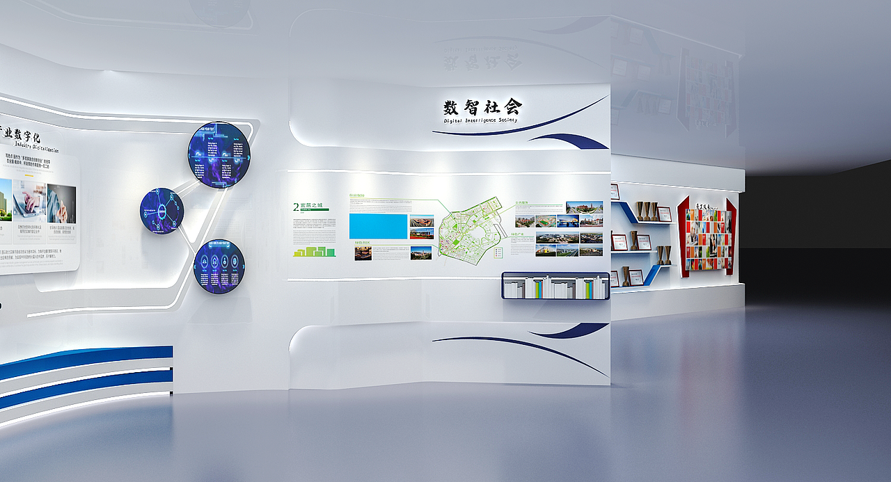 希望展厅科技风白蓝系（图ZMjU3NDIwNjMy） - 场景 - 站酷设计师治术艺空原创素材 - 站酷ZCOOL