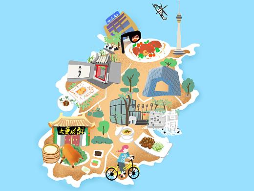 手绘美食地图