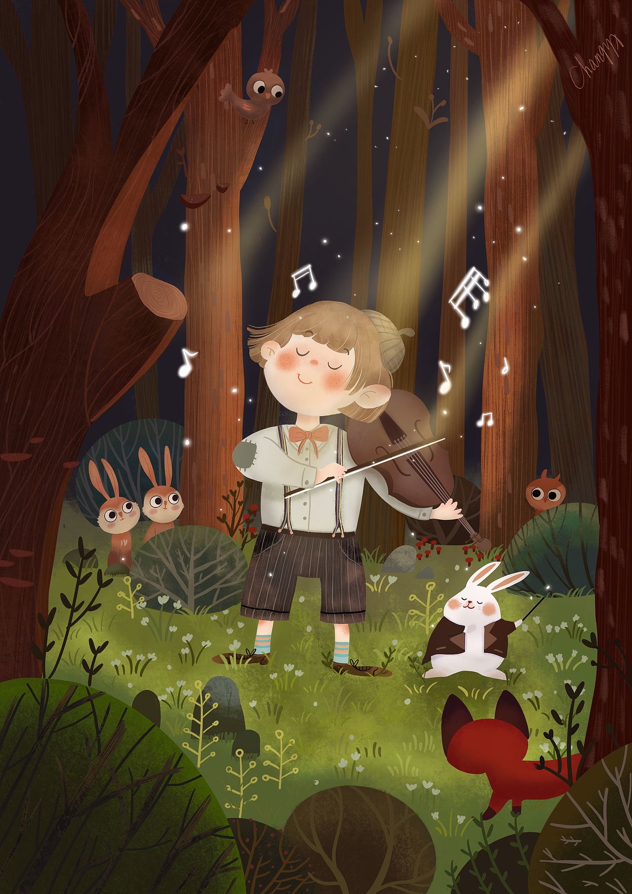 森林音乐家（图ZMTQ5MjE3ODg4） - 创作习作 - 站酷设计师Changyx原创素材 - 站酷ZCOOL