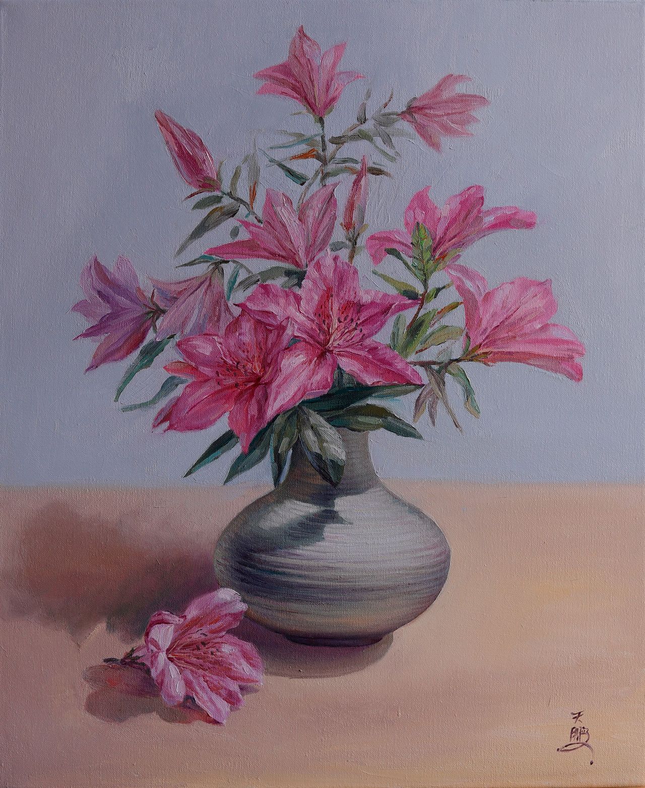 映山红|纯艺术|绘画|天鹏z - 原创作品 - 站酷 (zcool)