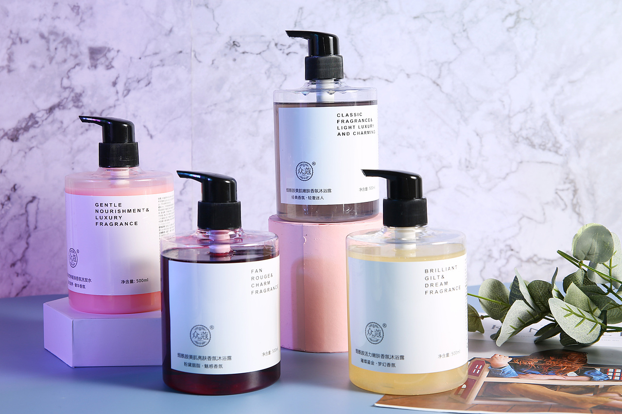 洗发水沐浴露创意拍摄