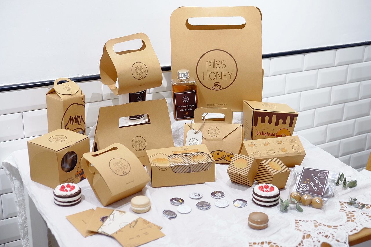 《miss honey》自创品牌|甜品包装设计