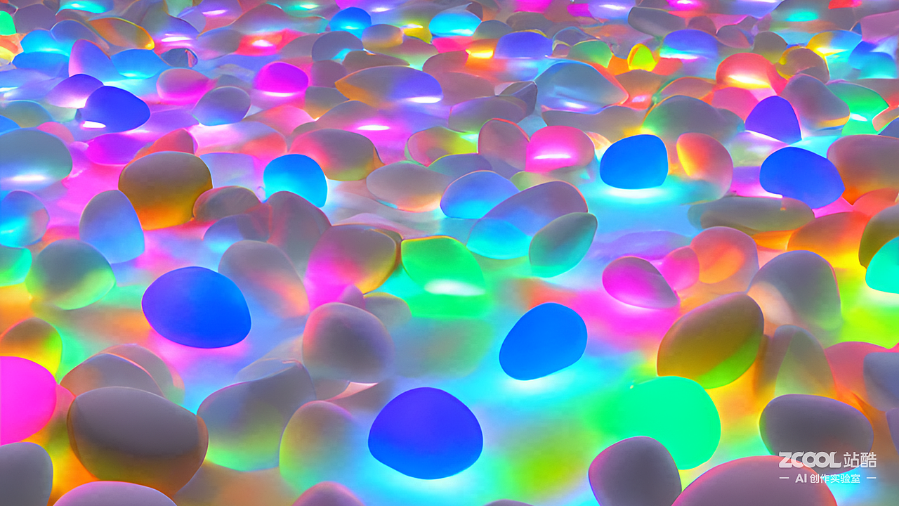 #AI创作实验室#【组图】五彩鹅卵石