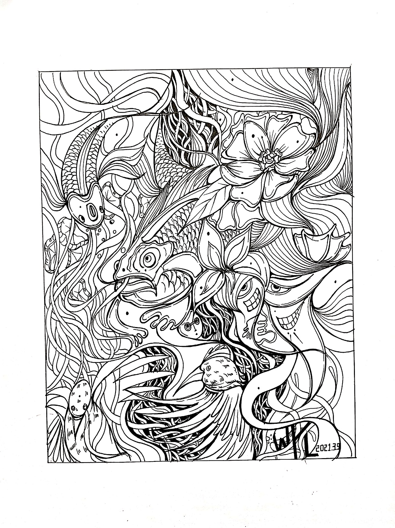 22考研视觉传达设计/春季班/线稿示范图|平面|图案|汪元磊 - 原创作品