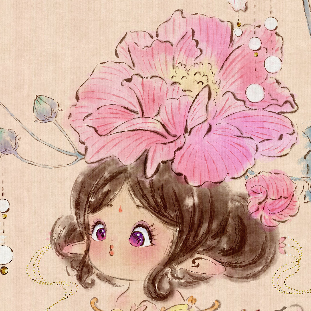 十月的芙蓉花神,温婉柔美,如芙蓉般娇艳欲滴。