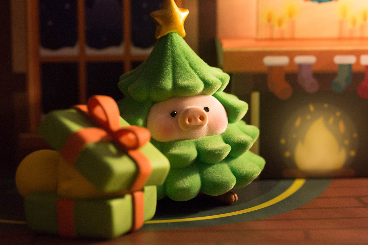 静物lulu猪之圣诞节