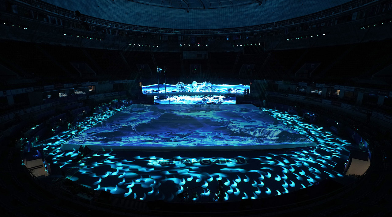 杭州短池世锦赛开幕,8分钟裸眼3d秀