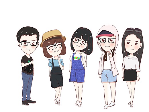 卡通q版客服形象设计动漫-单幅漫画14600126年前公司上半年度工作总结