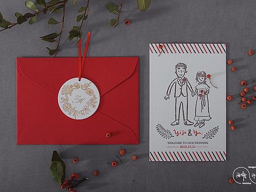 you&me 蜡笔笔触画的小夫妻真是让人怜爱 by西塘印记