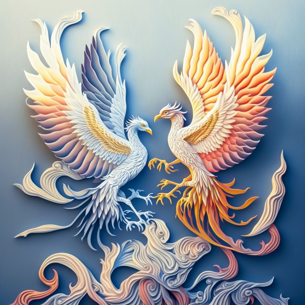 剪纸艺术----双凤舞九天（图ZMzIyNDcwMTk2） - 绘画 - 站酷设计师RROOBBOOTT原创素材 - 站酷ZCOOL