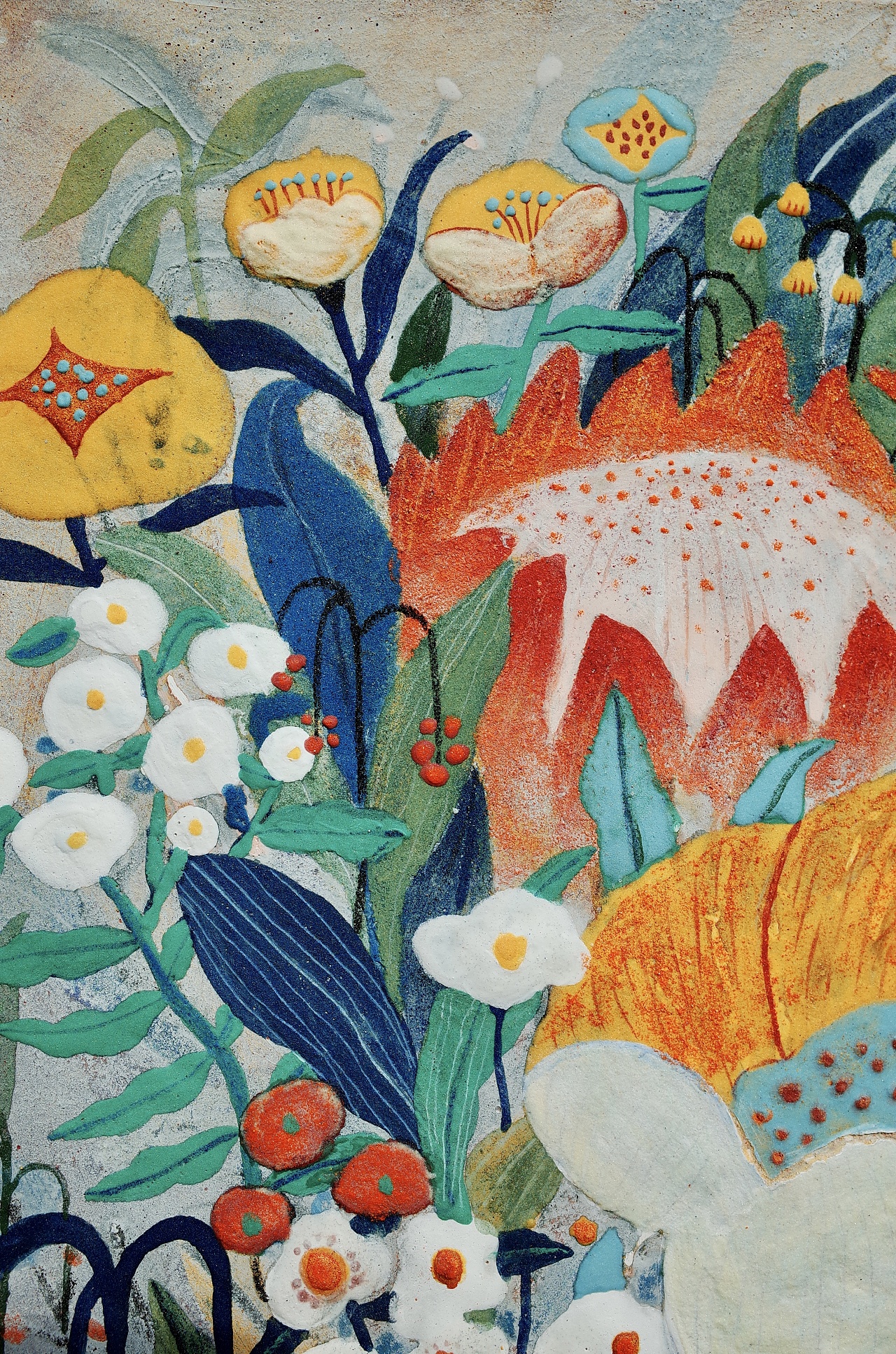 岩彩26/《花丛》