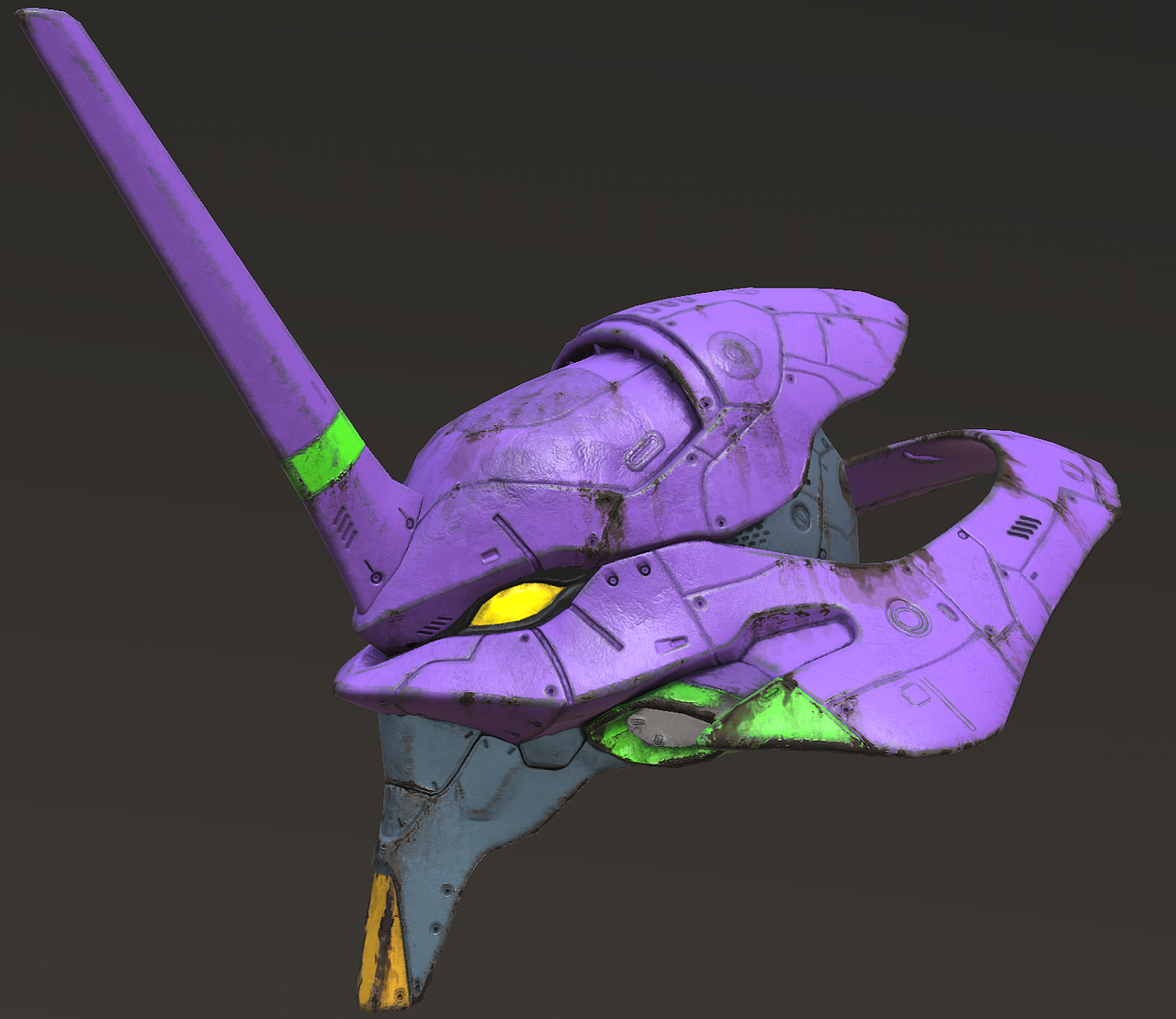 EVA初号机头部（图ZMTU4OTAwMDQ0） - 机械/交通 - 站酷设计师逸心007原创素材 - 站酷ZCOOL