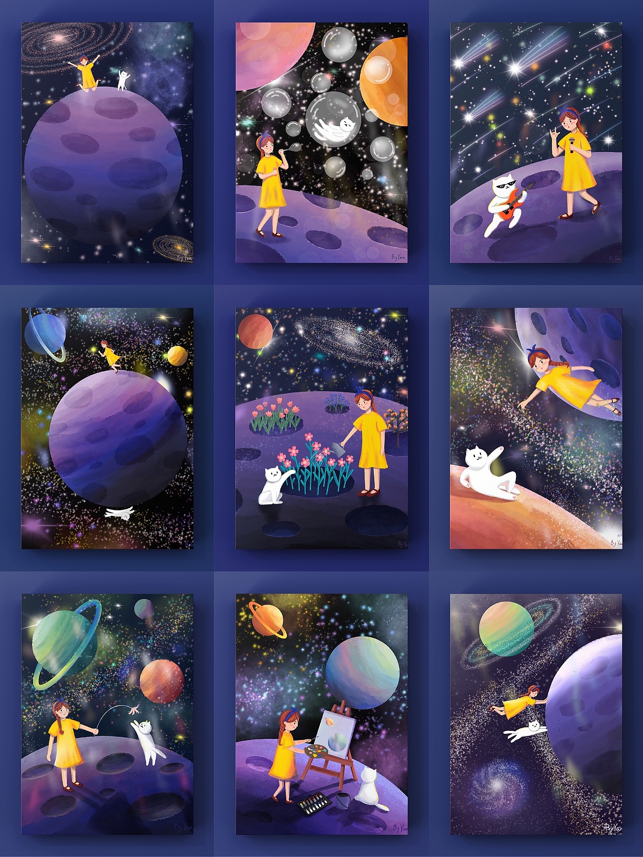 带猫猫上月球系列