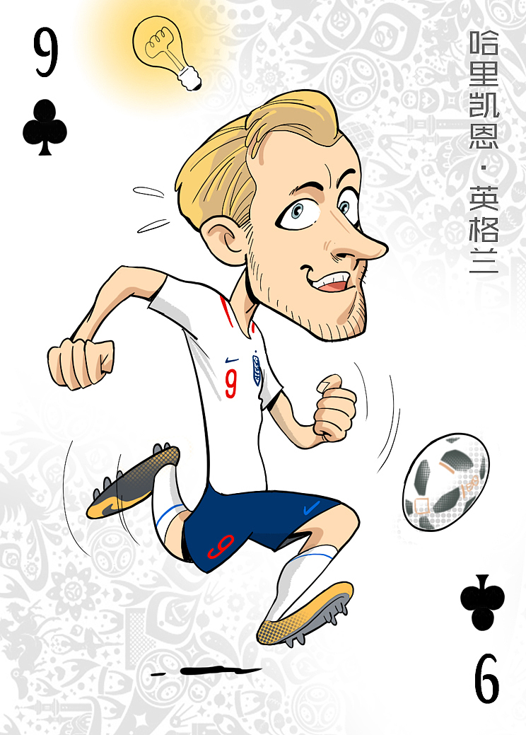 世界杯杯球星漫画扑克设计（图ZMTE5Mjg0MTY0） - 商业插画 - 站酷设计师尚亚努扎伊原创素材 - 站酷ZCOOL