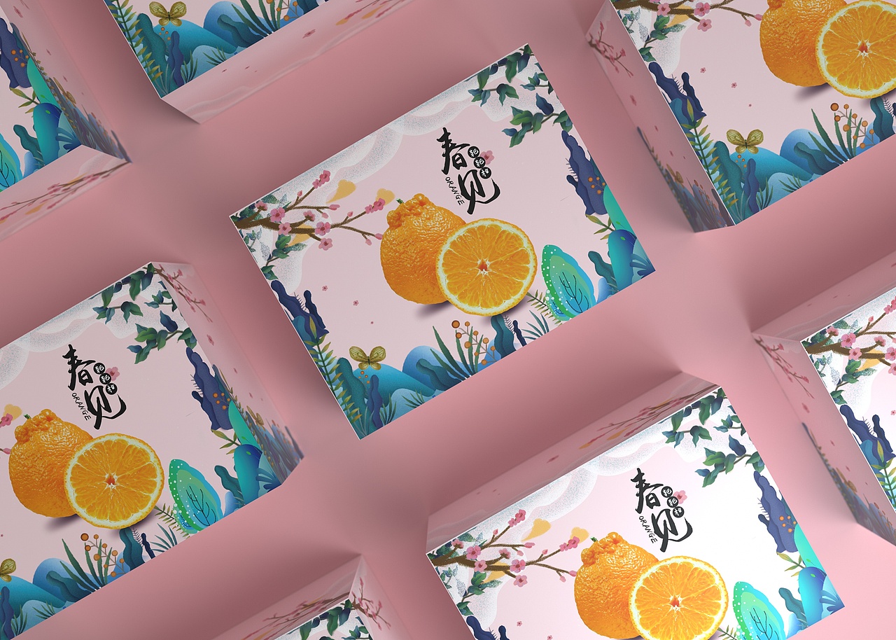 水果包装盒、春见柑橘包装盒、粑粑柑礼盒、节日礼盒（图ZMjQwMDQ0ODQw） - 包装 - 站酷设计师sy736353019原创素材 - 站酷ZCOOL