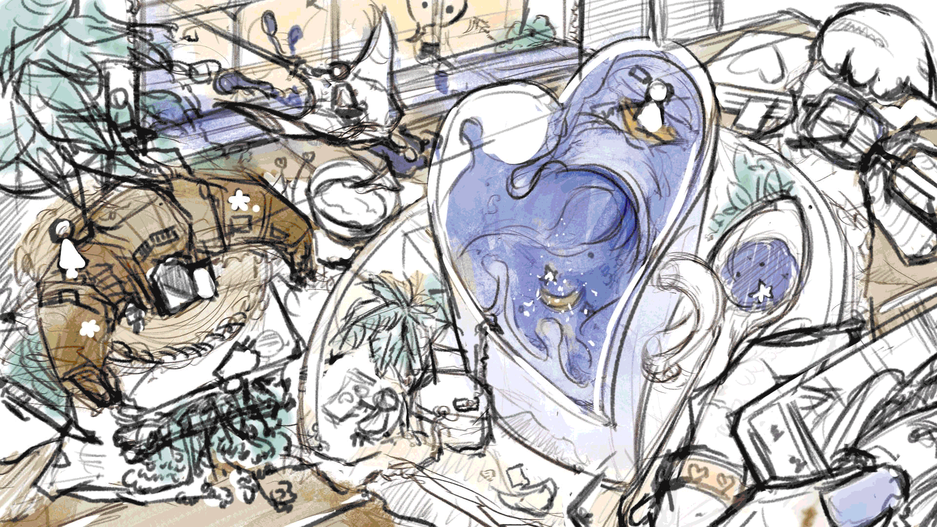 星夜咖啡屋（图ZMzM3Mjg5MDIw） - 商业插画 - 站酷设计师七日散人原创素材 - 站酷ZCOOL
